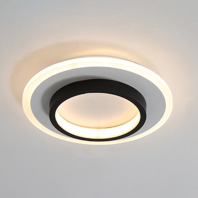 Lámpara de techo de montaje empotrado de estilo nórdico, iluminación LED de montaje empotrado con forma geométrica para dormitorio
