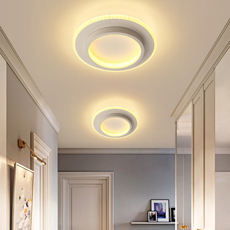 Lámpara de techo de montaje empotrado de estilo nórdico, iluminación LED de montaje empotrado con forma geométrica para dormitorio
