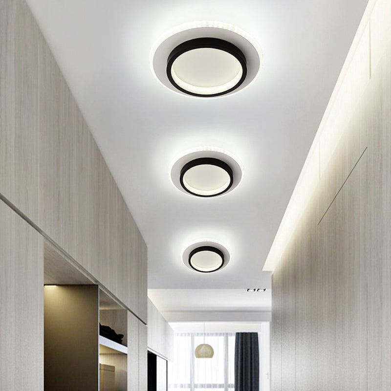 Lámpara de techo de montaje empotrado de estilo nórdico, iluminación LED de montaje empotrado con forma geométrica para dormitorio