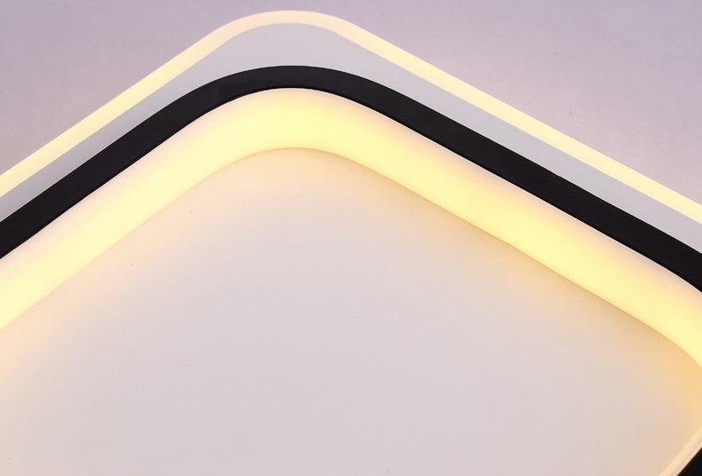 Lámpara de techo de montaje empotrado de estilo nórdico, iluminación LED de montaje empotrado con forma geométrica para dormitorio