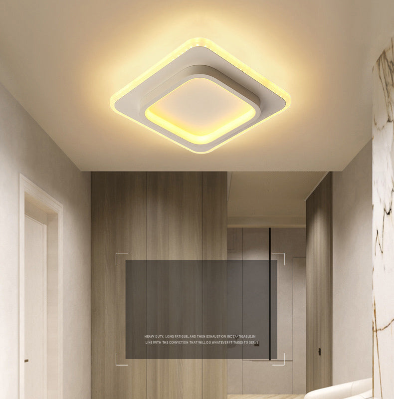 Lámpara de techo de montaje empotrado de estilo nórdico, iluminación LED de montaje empotrado con forma geométrica para dormitorio