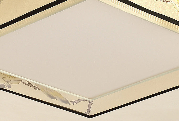 Stof vierkante inbouwverlichting moderne stijl beige inbouw plafondlamp