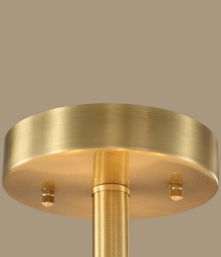 Lámpara de techo semiempotrada de tela rústica con montaje semiempotrado de flores