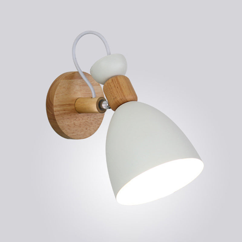 Nordic Minimalist Style Armed Wall Light Sconce Metal 1 Light Sconces