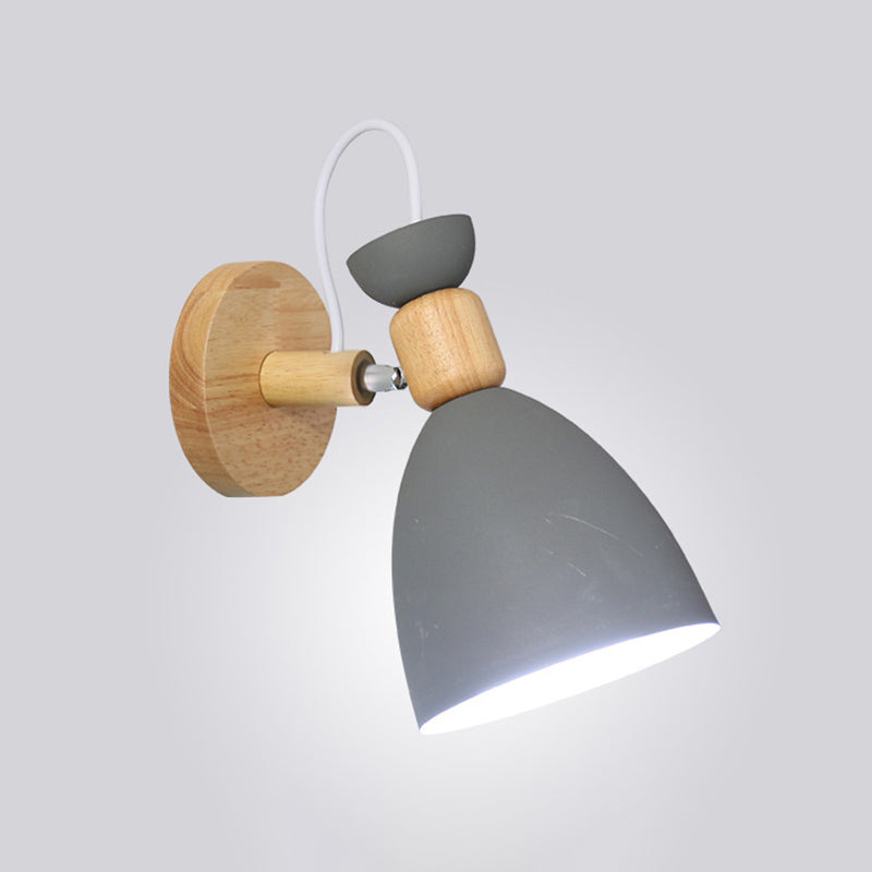 Nordic Minimalist Style Armed Wall Light Sconce Metal 1 Light Sconces