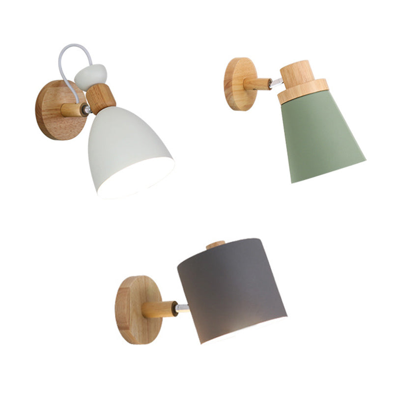 Nordic Minimalist Style Armed Wall Light Sconce Metal 1 Light Sconces