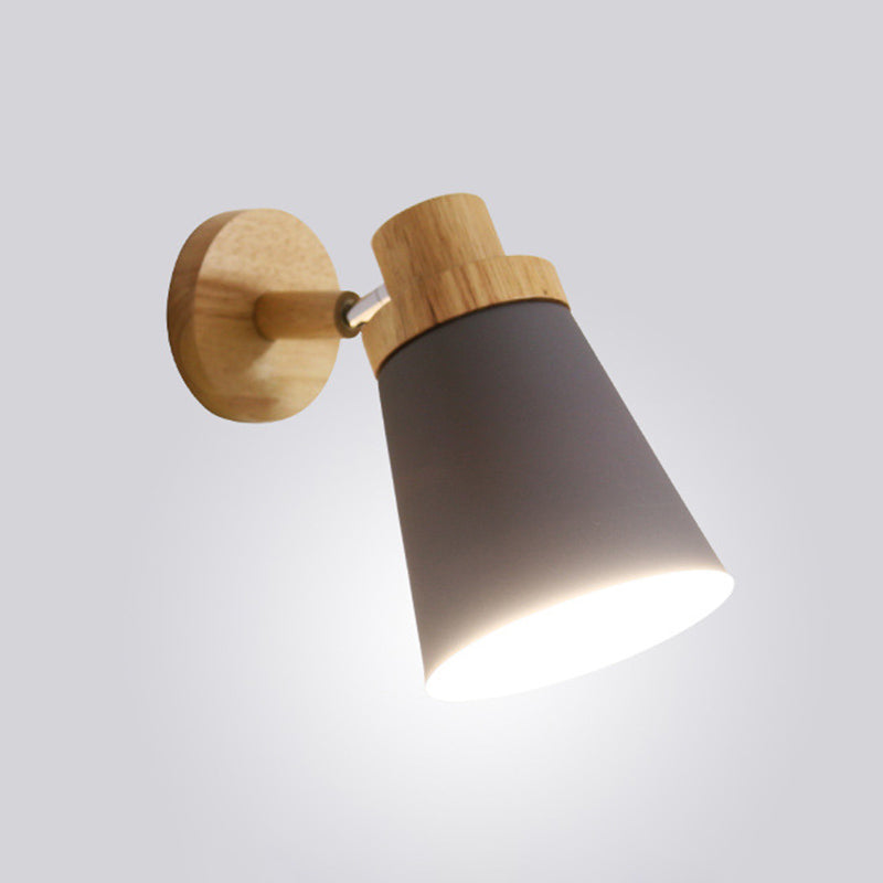 Nordic Minimalist Style Armed Wall Light Sconce Metal 1 Light Sconces