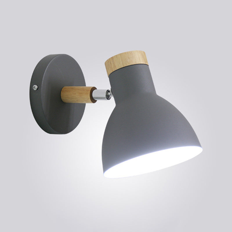 Nordic Minimalist Style Armed Wall Light Sconce Metal 1 Light Sconces