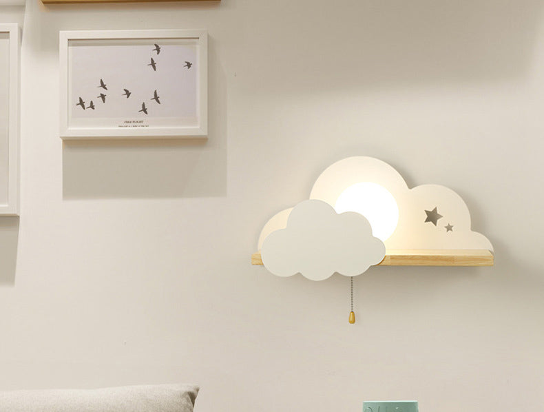Moderna semplicità nuvola a parete a parete leggera monte muro di lampada per camera da letto