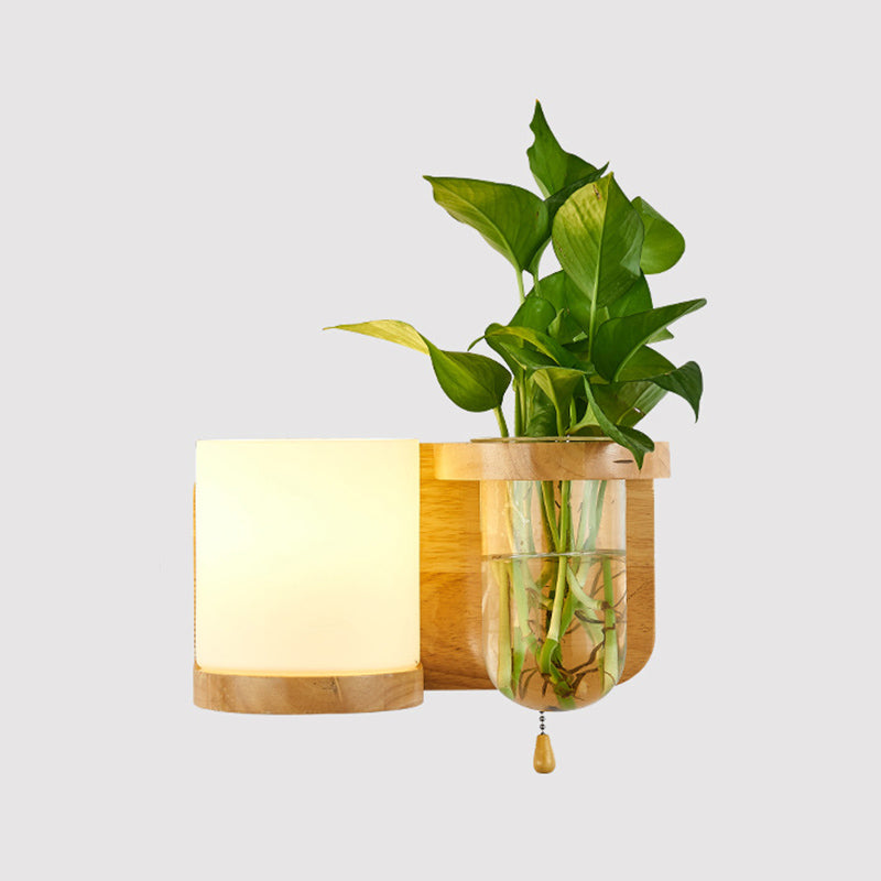 Nordic Creative Style Mur Mur Light Tifce Wood Wall Lampe