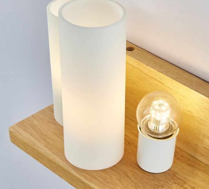 Nordic Creative Style Mur Mur Light Tifce Wood Wall Lampe