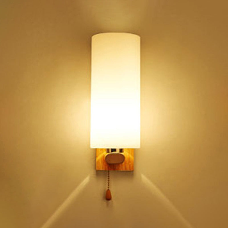 Ultra-modern Cylinder Wall Mount Lighting Glass Wall Mounted Light Fixture for Living Room