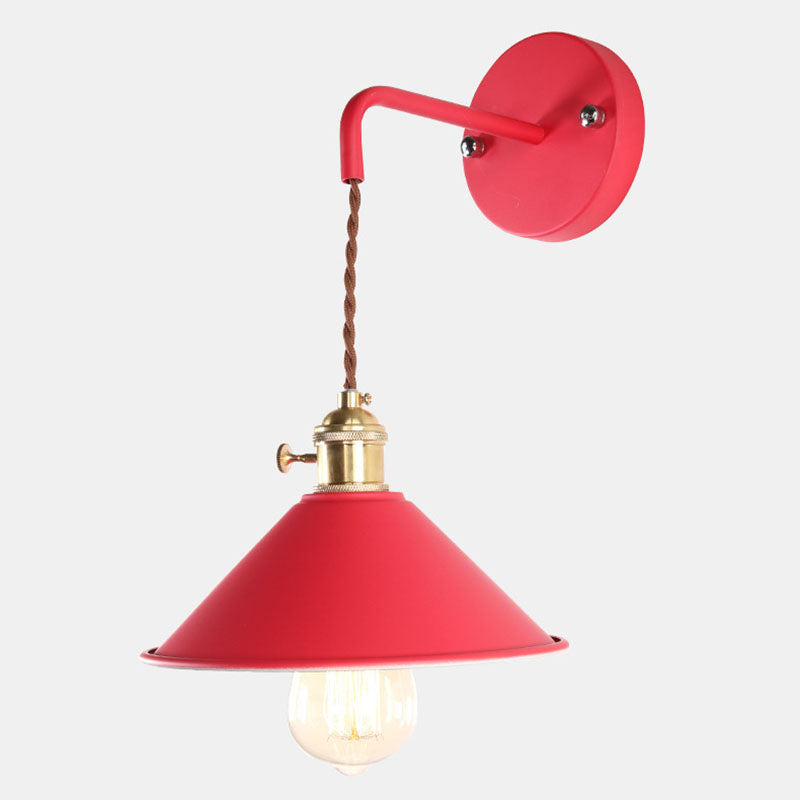 Cone Wall Light Sponce Nordic Minimalist Style Metal 1 Light Sponces