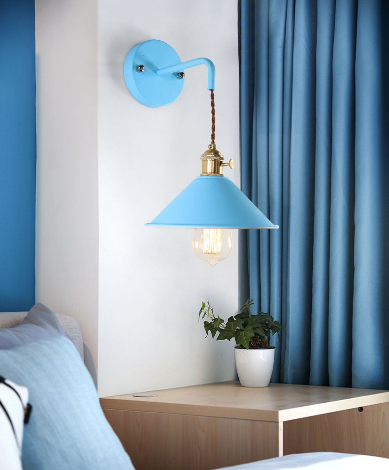 Cone Wall Light Sponce Nordic Minimalist Style Metal 1 Light Sponces