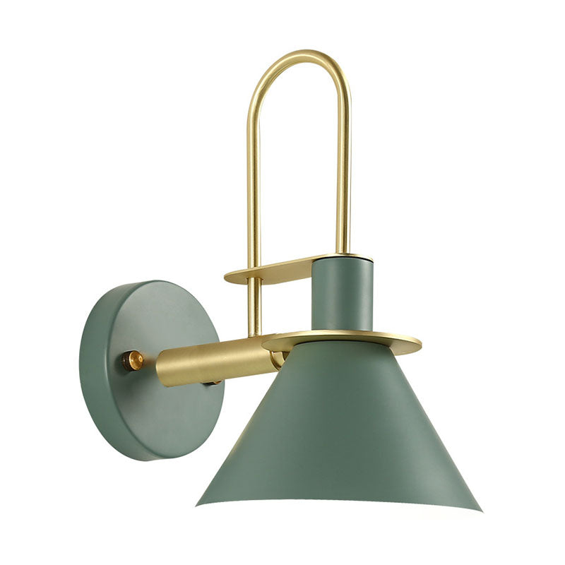 Shaded Wall Light Sconce Nordic Minimalist Style Metal 1 Light Sconces