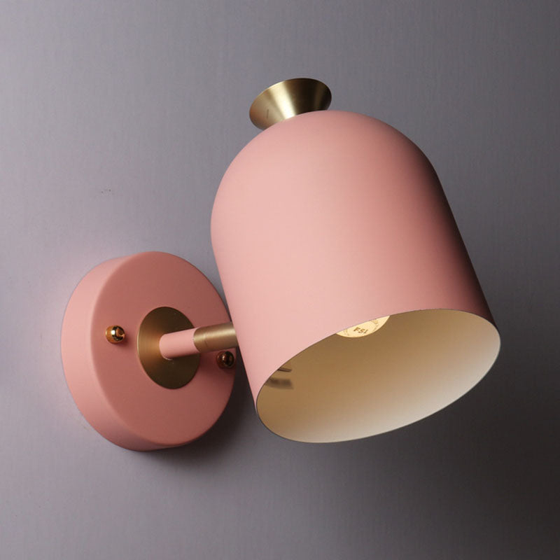 Noordse macaron -stijl gearceerde muurlicht SCONCE METAL 1 LICHT SCONCES