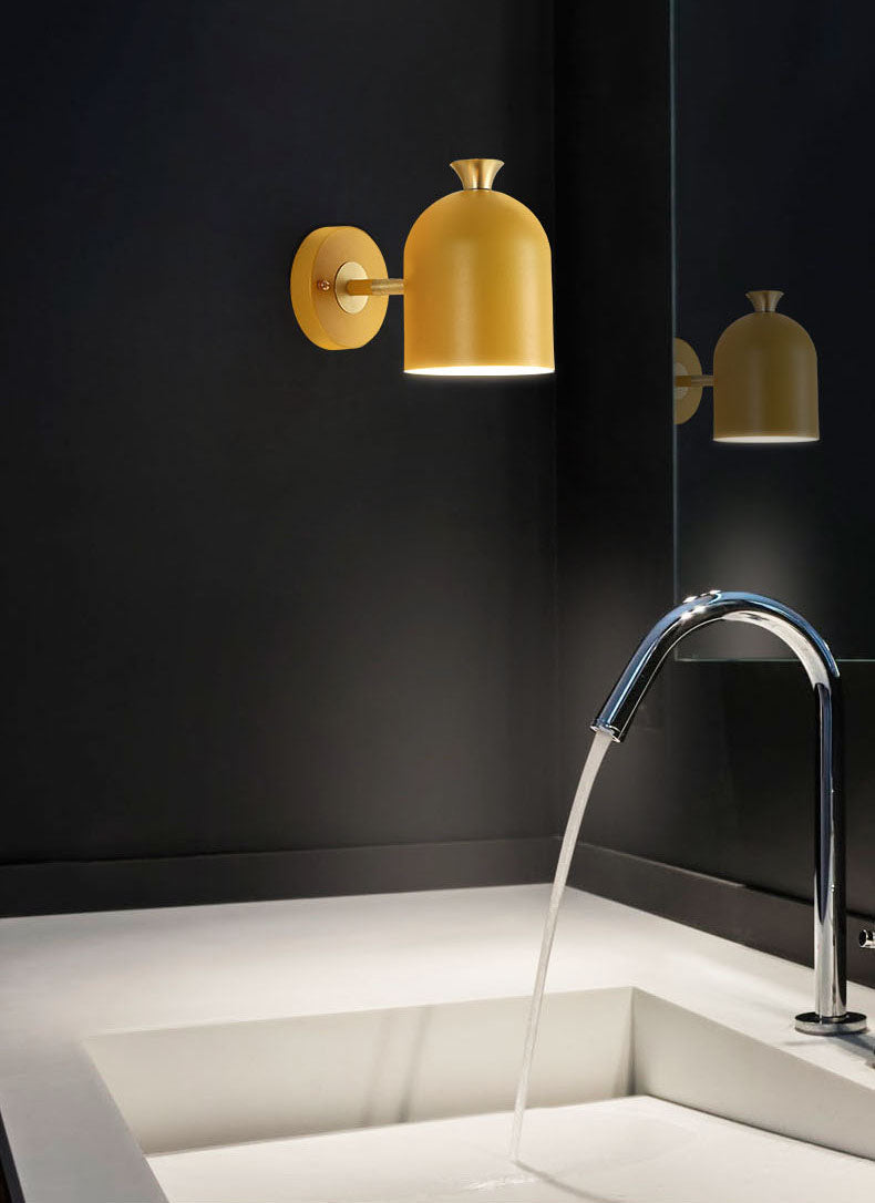 Noordse macaron -stijl gearceerde muurlicht SCONCE METAL 1 LICHT SCONCES