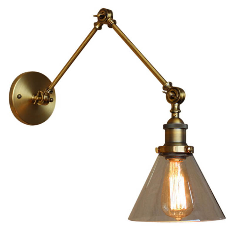 Kegelglas Wandleuchte Leuchten amerikanische Industriestil 1 Lichtwandlampe
