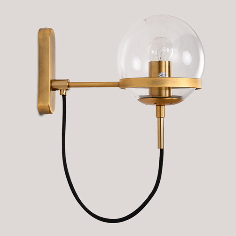 Globe Wandleuchte moderne minimalistische Glas 1 Lichtleuchten