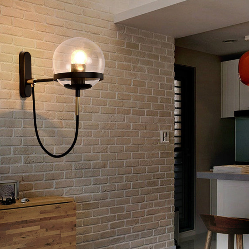 Globe Wandleuchte moderne minimalistische Glas 1 Lichtleuchten