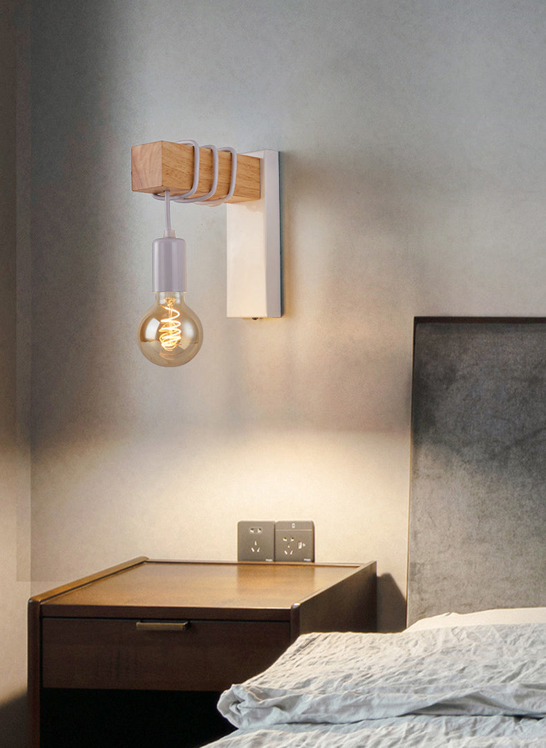 Estilo minimalista retro Diconces de luz de pared regular 1 apliques de metal ligero