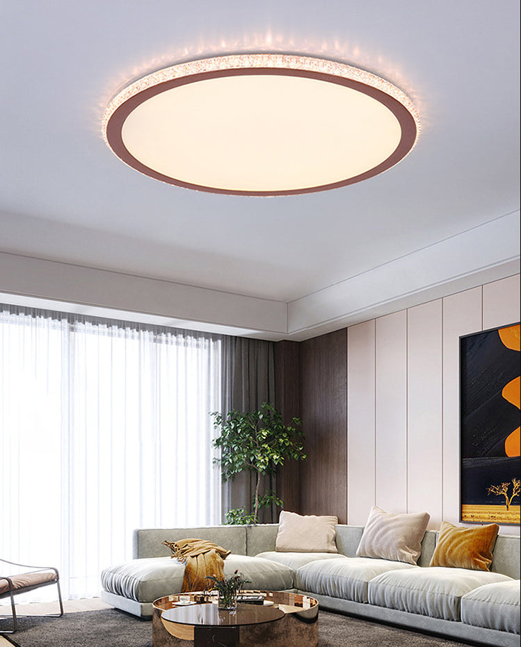 Simple Disk Shaped Flushmount Lighting Acrylic Bedroom Surface Mounted LED Ceiling Light