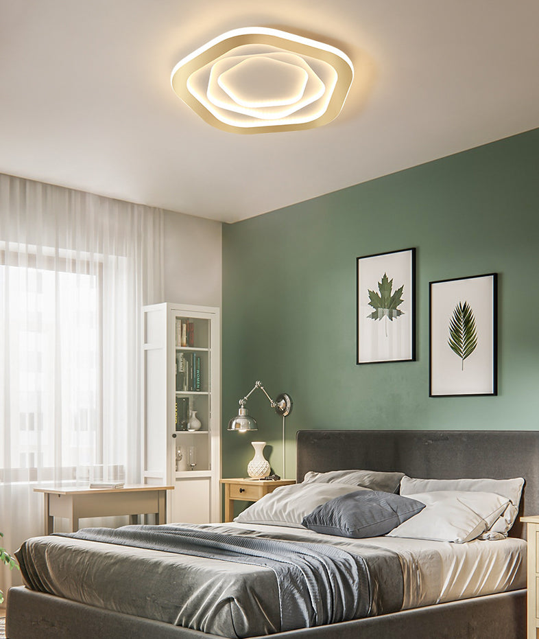 Acrylic Flower Flush Mount Ceiling Fixture Modern Style LED Close to Ceiling Lighting Fixture