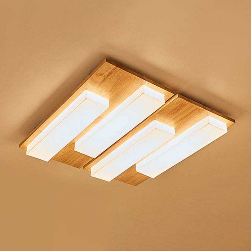 Indoor Rechteckige Flush Mount Light Japanische Stil Ultra-dünne Flush Deckenleuchte