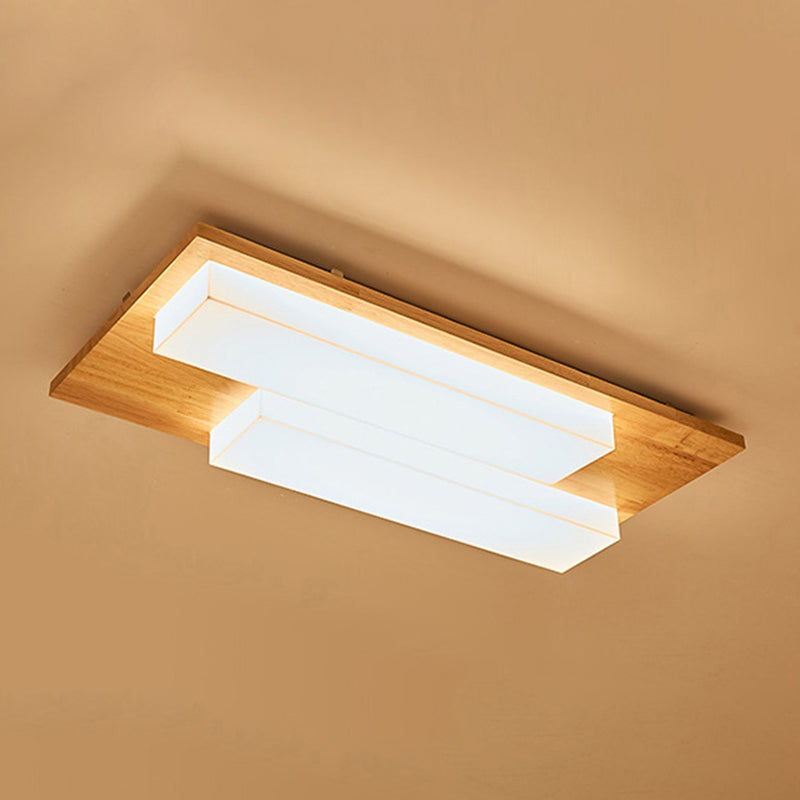 Indoor Rechteckige Flush Mount Light Japanische Stil Ultra-dünne Flush Deckenleuchte