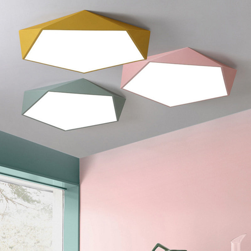 Nordic Macaroon Flush Mount ha condotto la luce creativa Geometria Flush Mount Illuminazione per la camera da letto