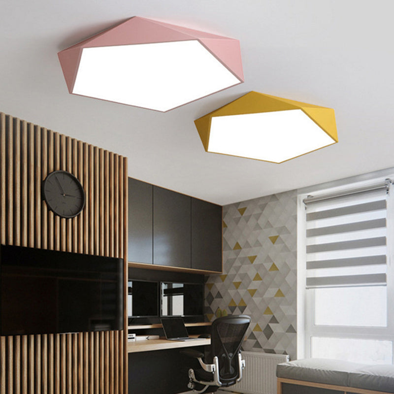 Nordic Macaroon Flush Mount ha condotto la luce creativa Geometria Flush Mount Illuminazione per la camera da letto