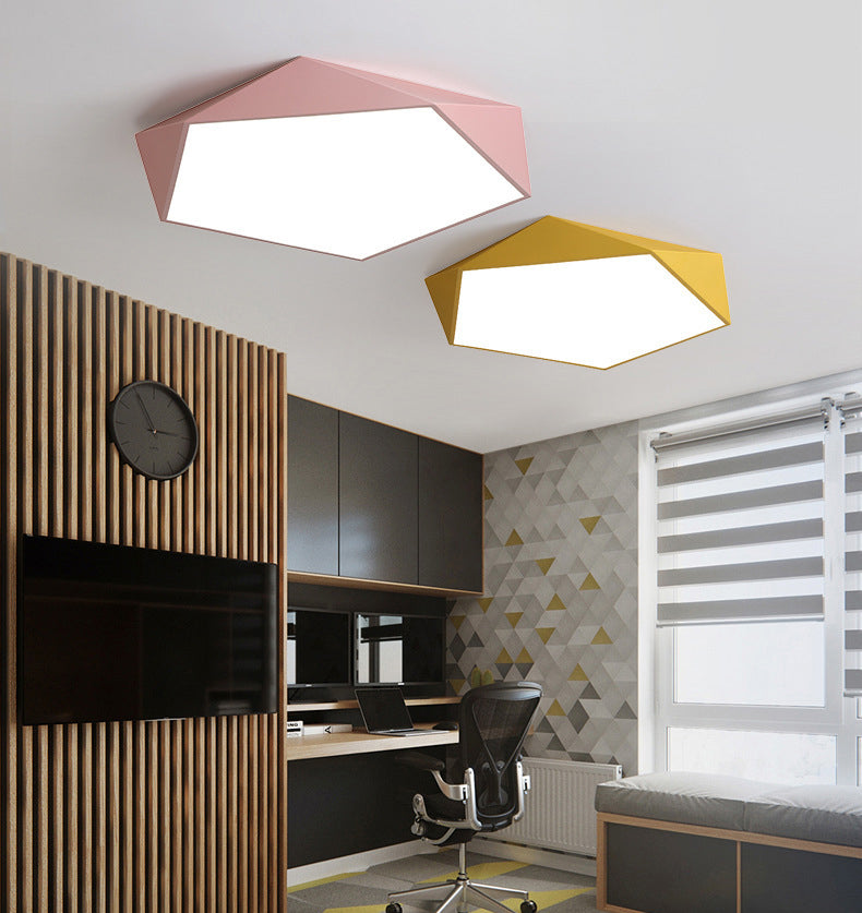 Nordic Macaroon Flush Mount ha condotto la luce creativa Geometria Flush Mount Illuminazione per la camera da letto