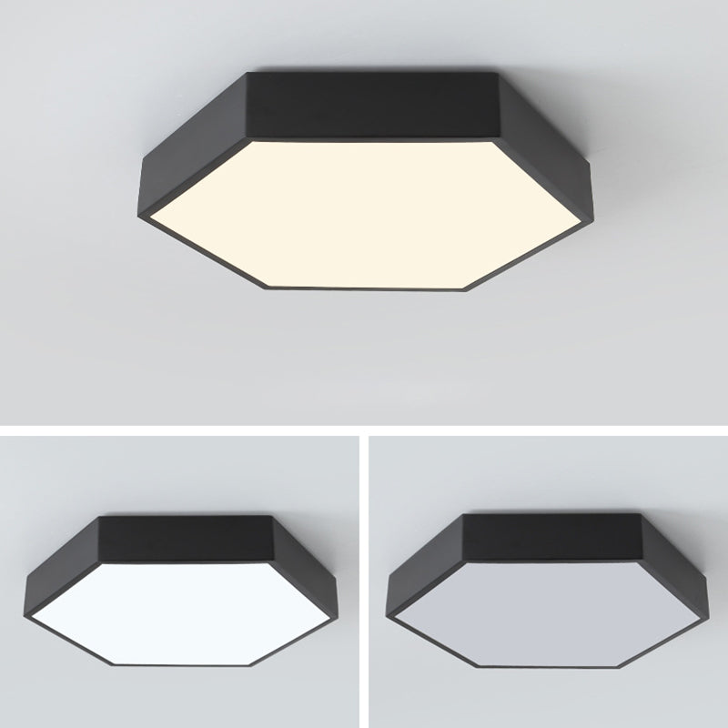 Hexagonal Flush Mount Light Fixture Modern Style Acrylic LED Flush Ceiling Light Fixture