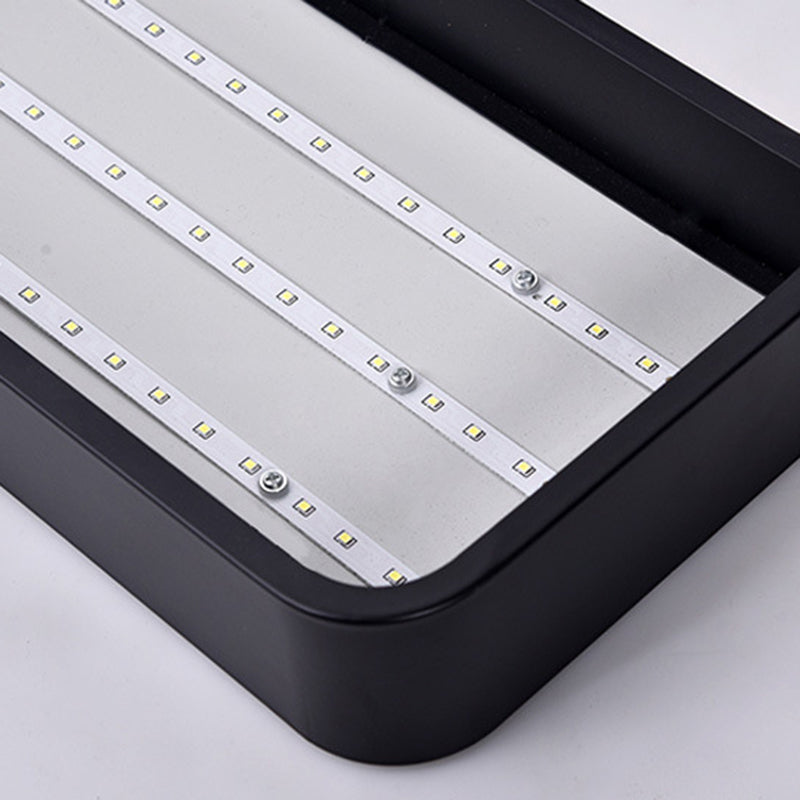 Rechthoekige hanger plafondlicht hedendaagse acryl LED -kantoor hangerverlichting in zwart