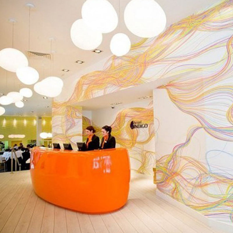 Wit kiezelvormige glazen ophanging Licht Moderne stijl Minimalisme Corridor Verlichtingsarmatuur met 70,8 "verstelbare draad