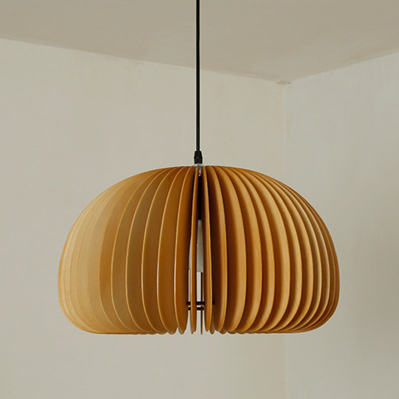 Syliments en bois massif de style japonais Shading Light Light 1-Light Pumpkin Shape Lighting Ayémorrat pour la salle à manger de cuisine