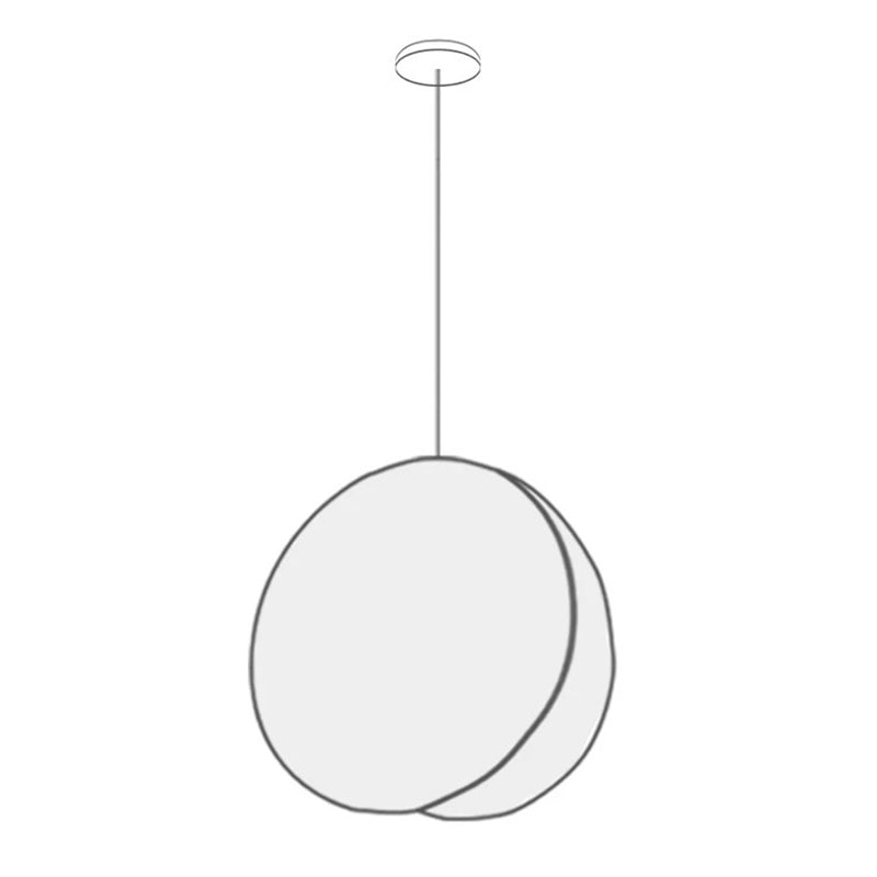 Lámpara colgante de metal redonda creativa Bulbo individual Post-Modern Style Lighting Fixture para pasillo del pasillo