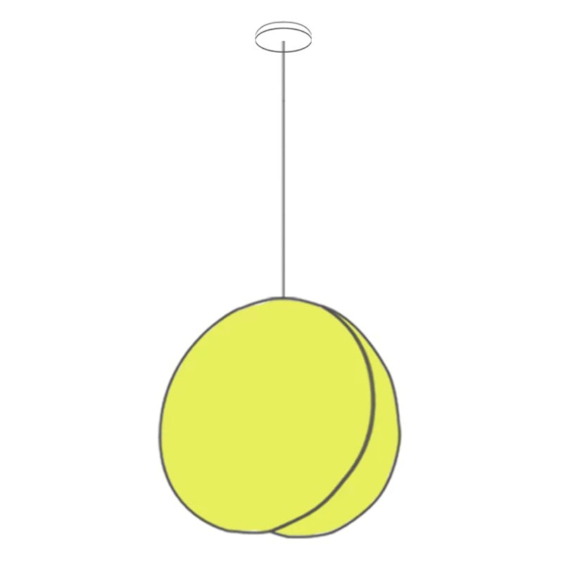 Lámpara colgante de metal redonda creativa Bulbo individual Post-Modern Style Lighting Fixture para pasillo del pasillo