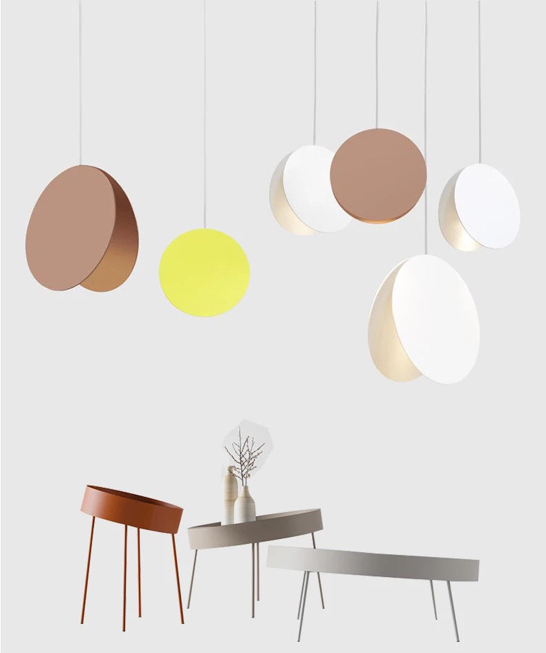 Lámpara colgante de metal redonda creativa Bulbo individual Post-Modern Style Lighting Fixture para pasillo del pasillo