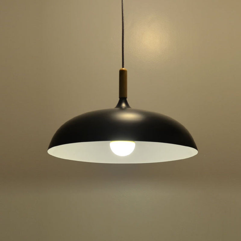 17,7 inch brede koepelophanging hanger aluminium schaduw enkel licht hangend licht met 59 "verstelbare draad