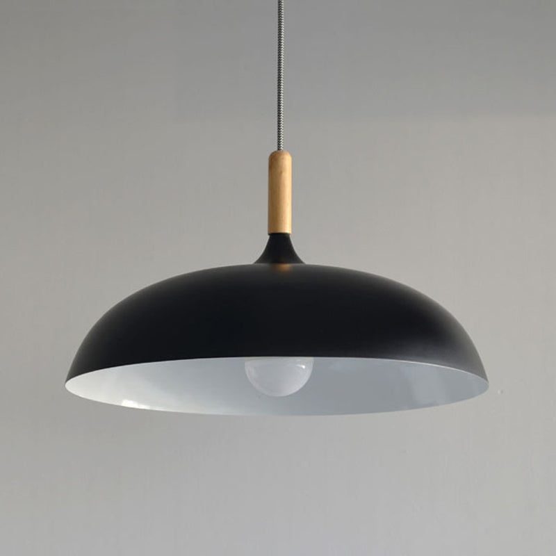 17,7 inch brede koepelophanging hanger aluminium schaduw enkel licht hangend licht met 59 "verstelbare draad