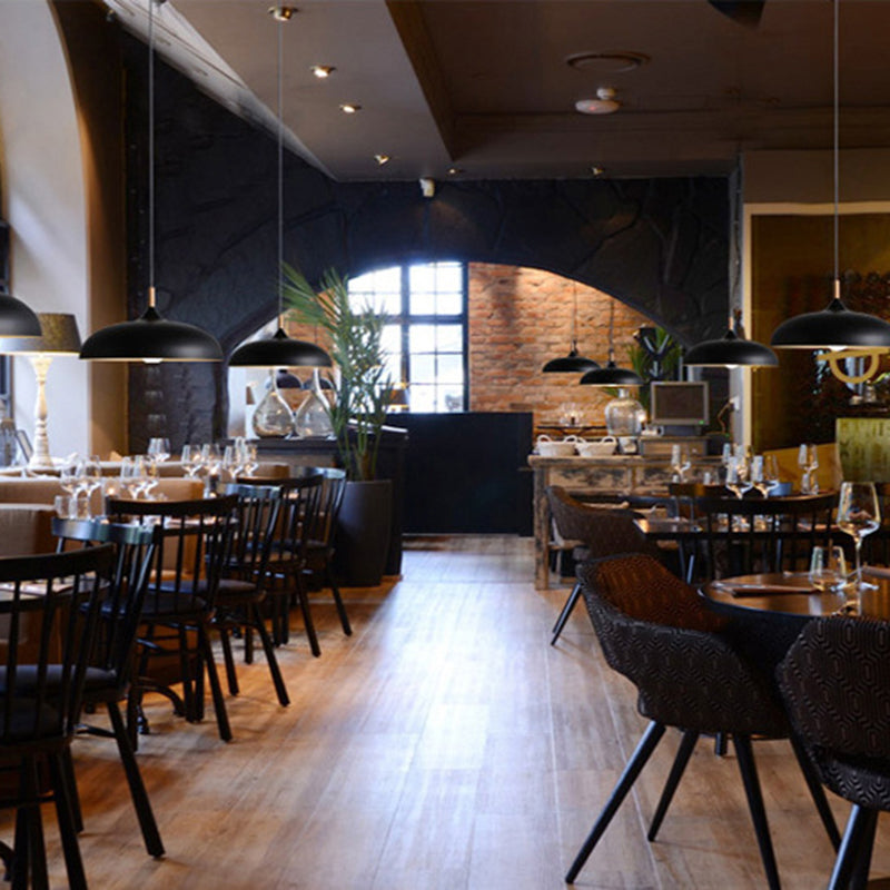 17,7 inch brede koepelophanging hanger aluminium schaduw enkel licht hangend licht met 59 "verstelbare draad