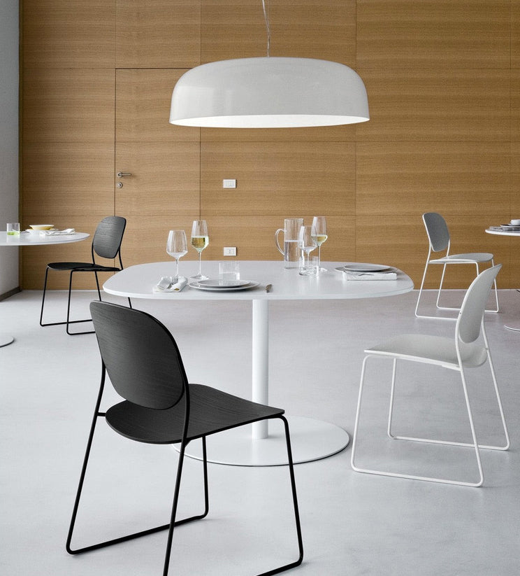 Polished Aluminum Alloy Modern Simplicity Hanging Light 4-Lights Acrylic Shade Suspension Pendant with 47" Adjustable Wire