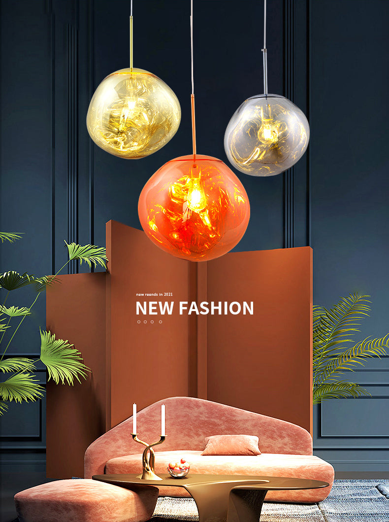 LAVA CREATIVA LAVA Irregolare a forma di palla appesa a una luce singola stile moderno a sospensione acrilica lampada a sospensione per il negozio di caffè