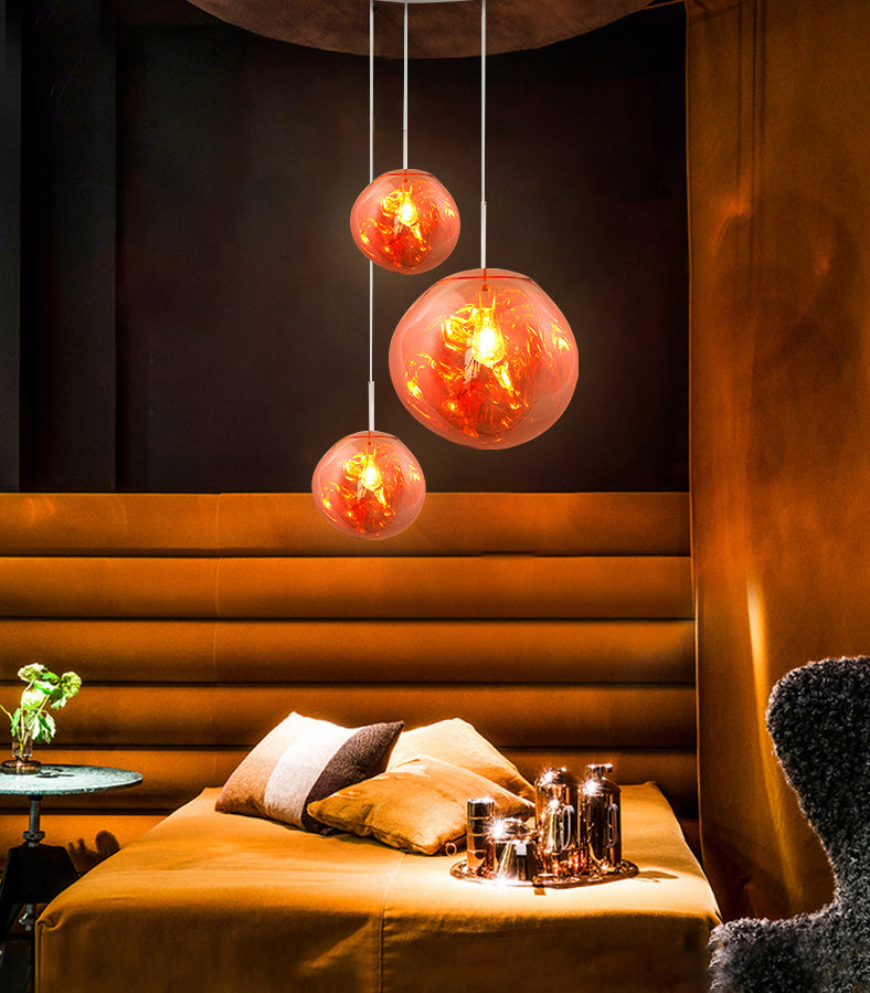 LAVA CREATIVA LAVA Irregolare a forma di palla appesa a una luce singola stile moderno a sospensione acrilica lampada a sospensione per il negozio di caffè