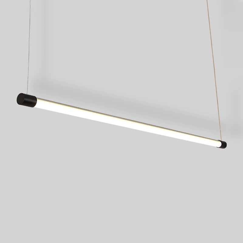 47 pouces de longueur ronde tube à led d'île Light Minimalisme moderne Aménagement d'éclairage à barre long pour la salle des affaires de bureau