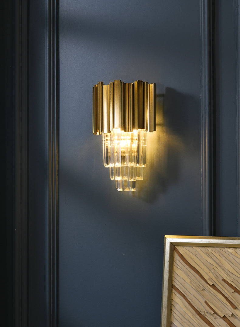 Postmoderne Flötenwandleuchter Metall 2-Licht