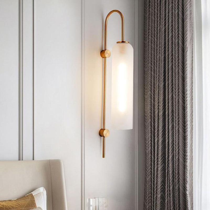 Postmoderne Einfachheit Zylinder Wandleuchte Glaswandleuchten für Schlafzimmer