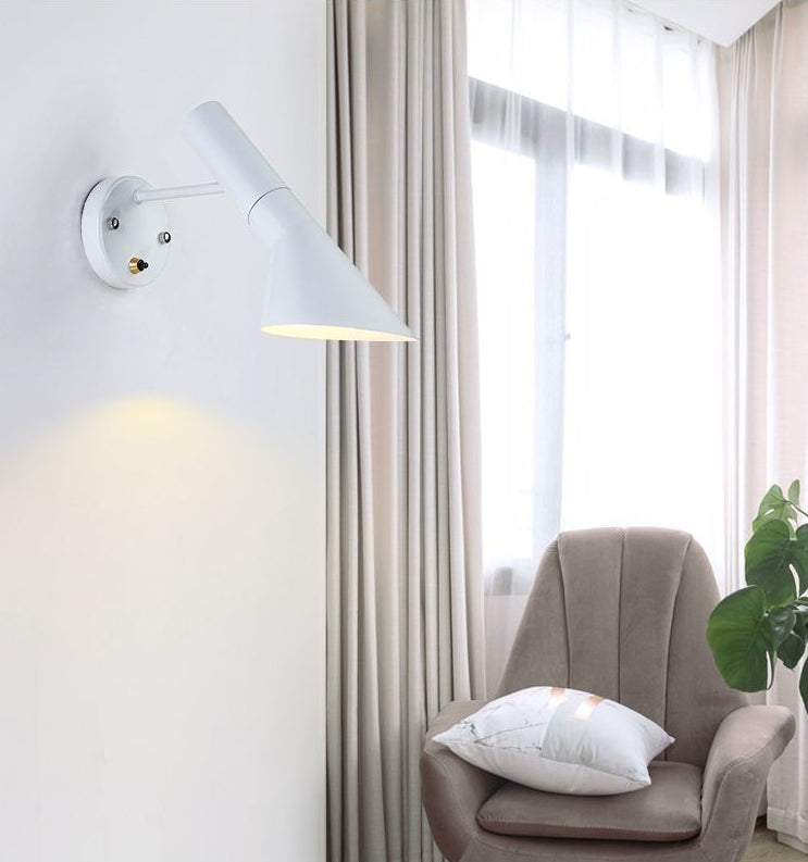 Nordic Simplicity Swing Arm Wall Lights Metallic Sconce Light Fixtures for Bedroom