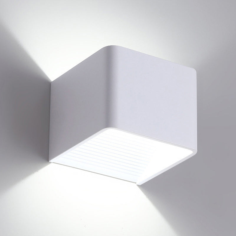 Lámpara montada en la pared cuadrada lámpara de montaje de pared de aluminio moderna para sala de estar